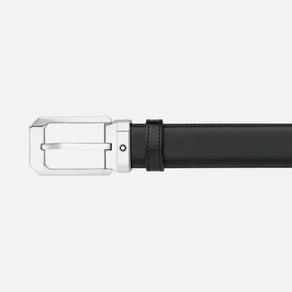Montblanc cintura reversibile in pelle nera/marrone 30 mm 116579