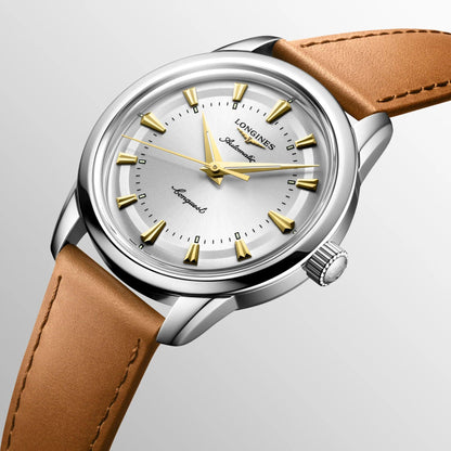 Longines orologio Conquest Heritage 38mm argento automatico acciaio L1.649.4.72.2