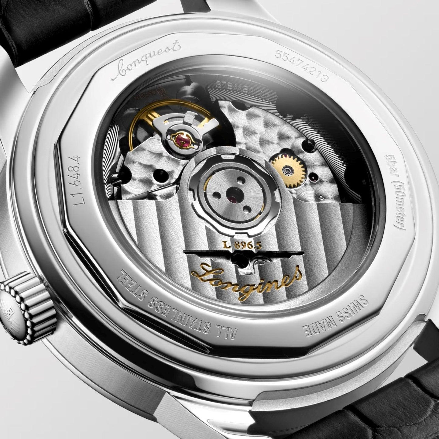 Longines orologio Conquest Heritage Central Power Reserve 38mm antracite automatico acciaio L1.648.4.62.2