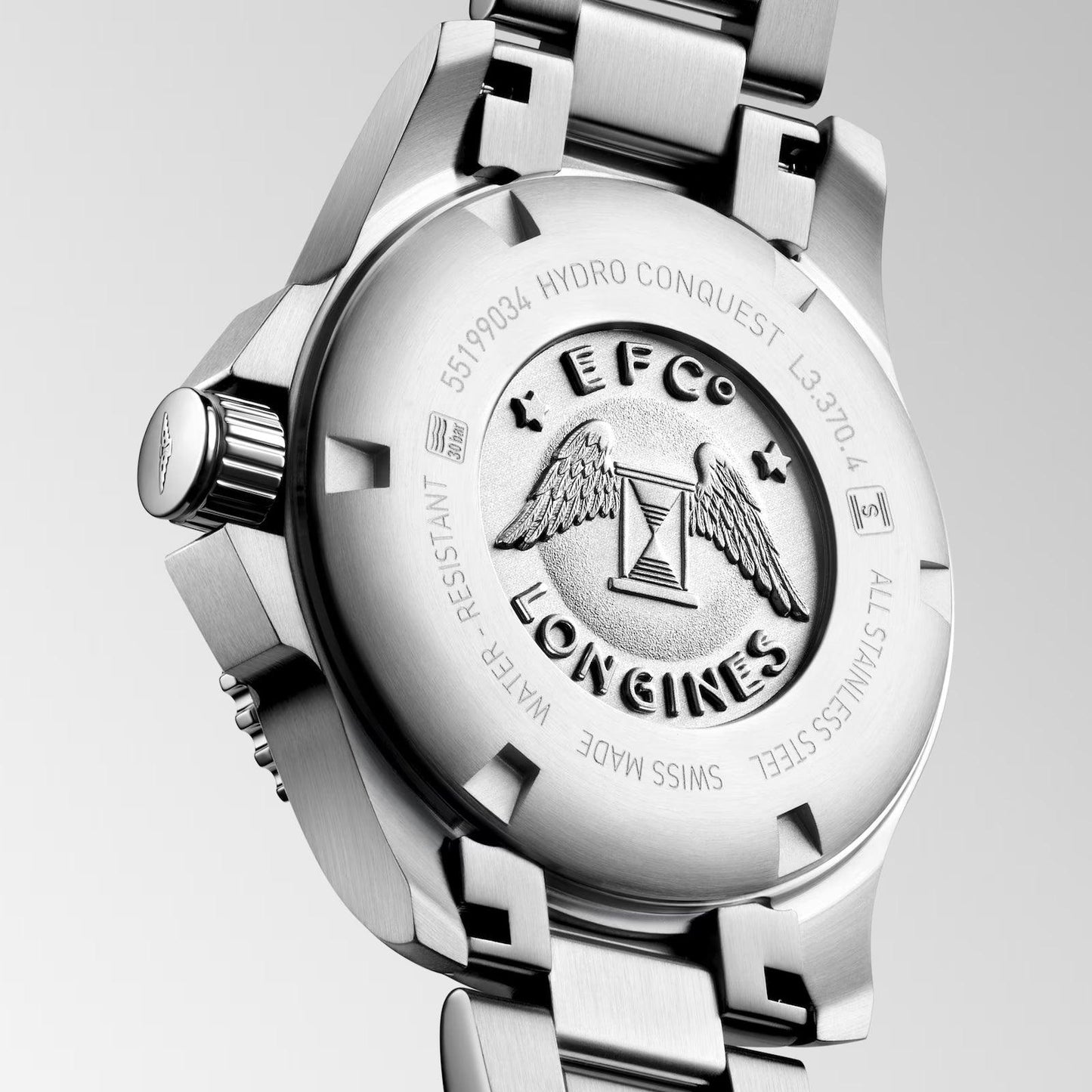 Longines orologio Hydroconquest 32mm madreperla diamanti quarzo acciaio