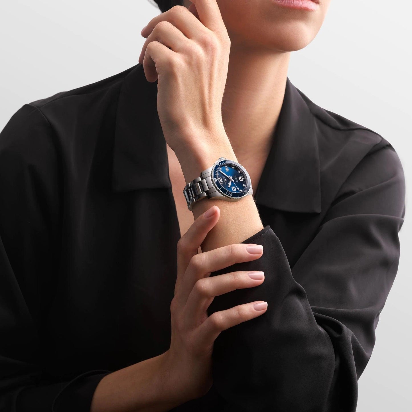 Longines orologio HydroConquest 39mm blu automatico acciaio L3.780.4.96.6