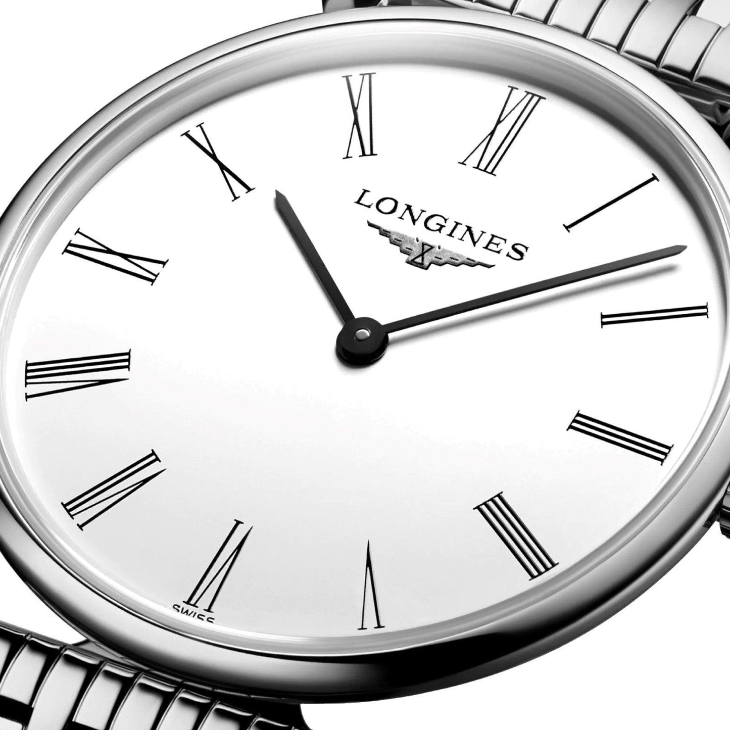 Longines orologio La grande Classique 29mm bianco quarzo acciaio L4.512.4.11.6