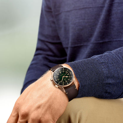 Longines orologio The Longines Legend Diver Watch 42mm verde automatico bronzo titanio L3.774.1.50.2