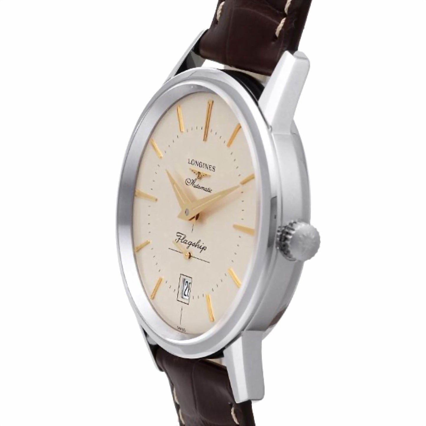 Longines orologio uomo Flaghsip Heritage 38,5mm automatico acciaio L4.795.4.78.2