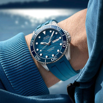 Mido orologio Ocean Star 200M 42mm blu automatico acciaio M042.430.17.041.00
