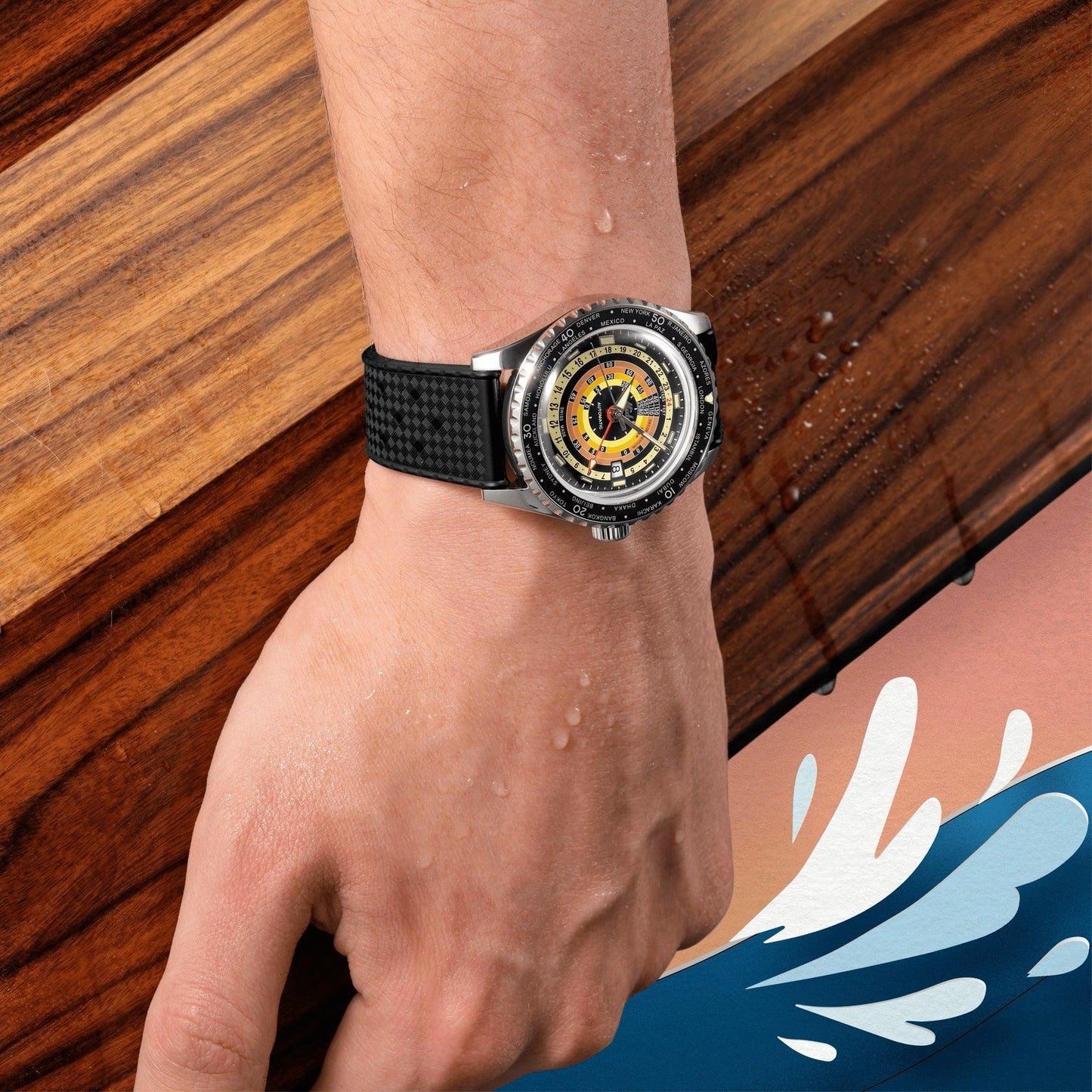 Mido orologio Ocean Star Decompression Worldtimer Special Edition 40mm nero automatico acciaio M026.829.17.051.00