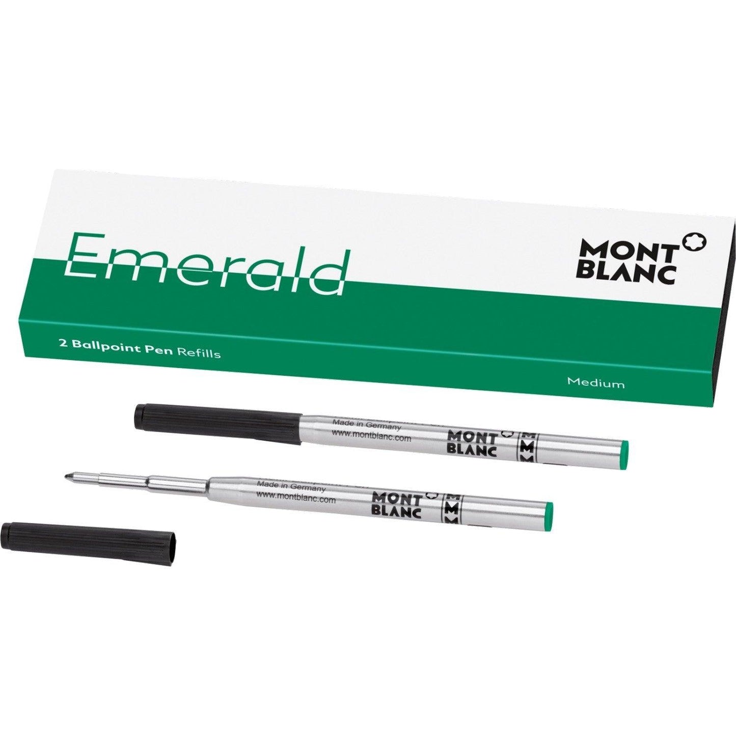 Montblanc 2 refill per penna a sfera (M) Emerald Green ( verde smeraldo ) 118126
