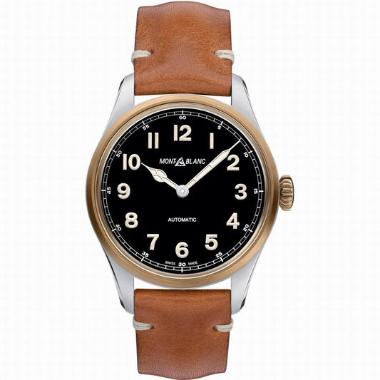 Montblanc orologio 1858 Automatic 40mm nero  automatico acciaio e bronzo 117833