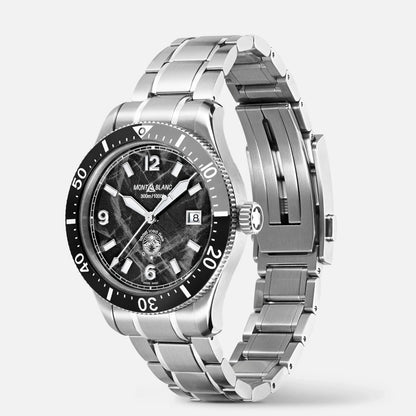 Montblanc orologio 1858 Ice Sea Automatic Date 41mm nero automatico acciaio 129371
