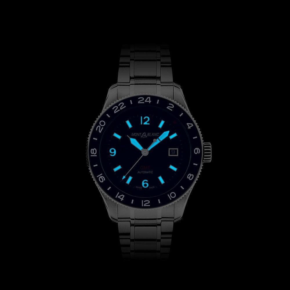 Montblanc reloj 1858 Iced Sea Automático Fecha 41mm gris automático acero 130793