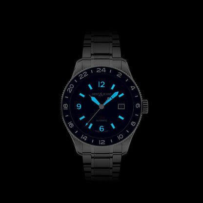 Montblanc reloj 1858 Iced Sea Automático Fecha 41mm gris automático acero 130793
