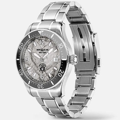 Montblanc reloj 1858 Iced Sea Automático Fecha 41mm gris automático acero 130793