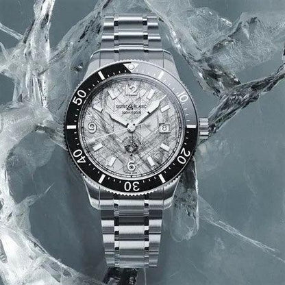Montblanc reloj 1858 Iced Sea Automático Fecha 41mm gris automático acero 130793