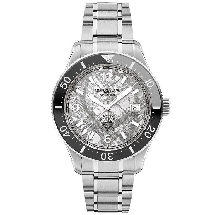Montblanc reloj 1858 Iced Sea Automático Fecha 41mm gris automático acero 130793