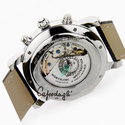 Montblanc orologio Star Roman Chronograph UTC Carpe Diem special edition 42mm argento automatico acciaio 113880