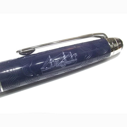 Montblanc penna a sfera Meisterstück Classique Around the world in 80 days blu 126347