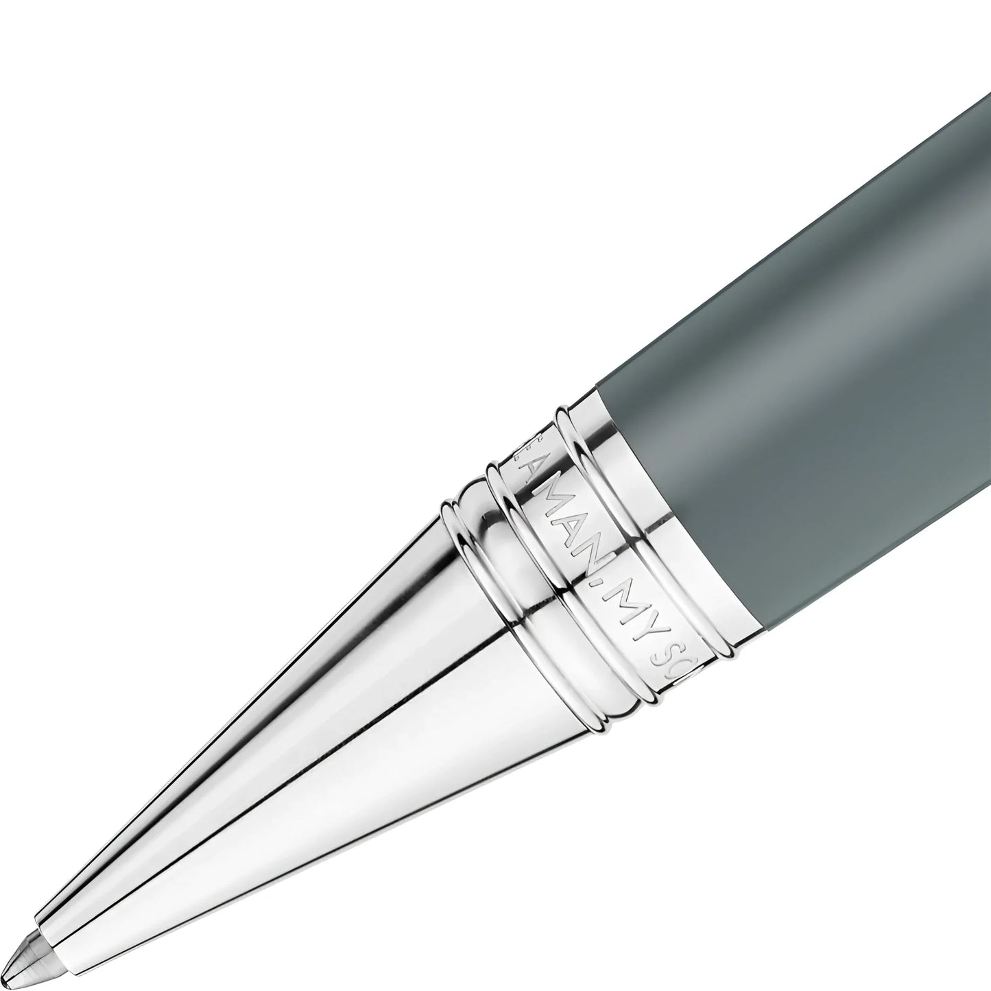 Montblanc penna a sfera writers edition hommage à rudyard kipling in grigio opaco con clip e banda argento incisa my sweet man edition trae ispirazione