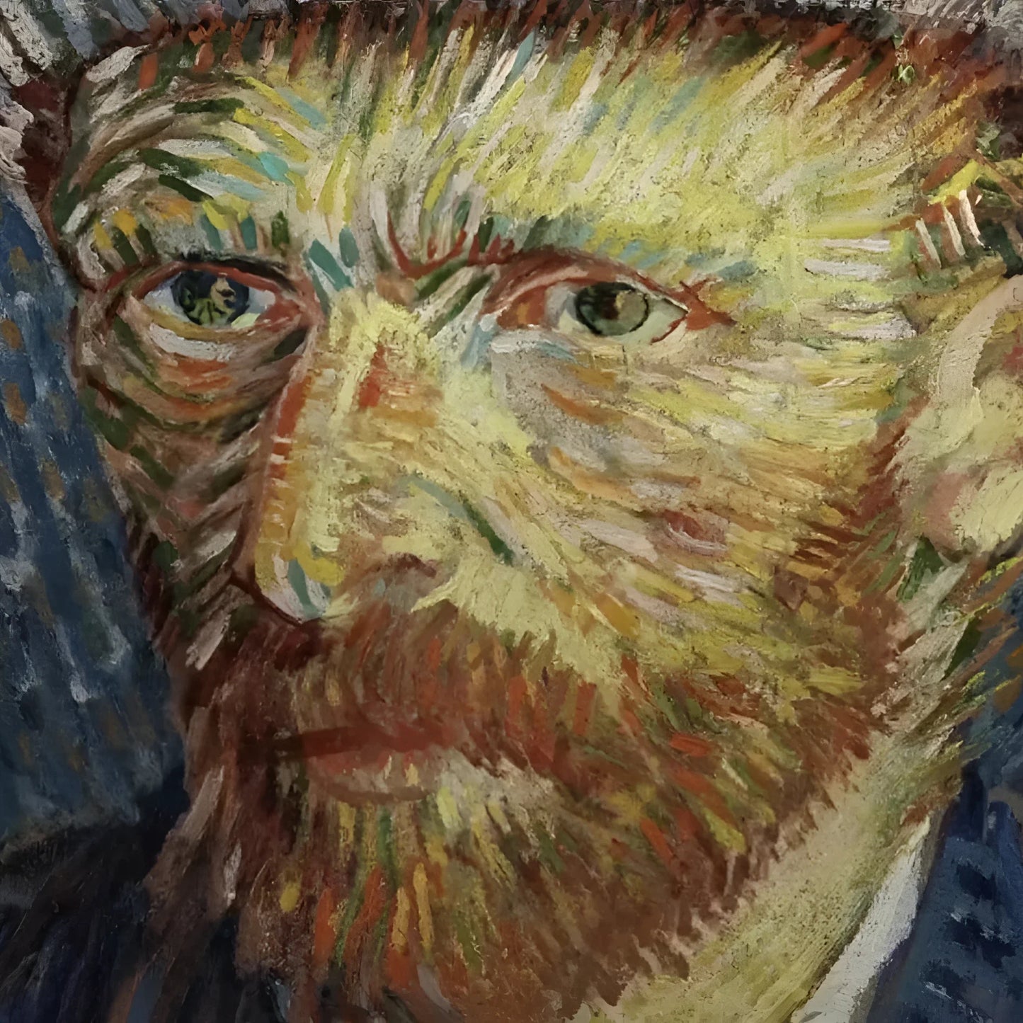 Ritratto impressionista di vincent van gogh con pennellate gialle e marroni sulla edizione limitata montblanc roller