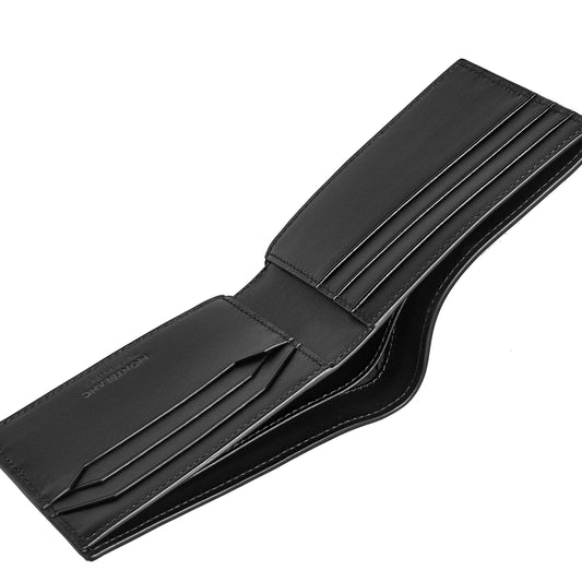 Montblanc portafoglio extreme 3.0 6cc in pelle nera liscia con cuciture precise elegante alleato quotidiano distintivo motivo extreme
