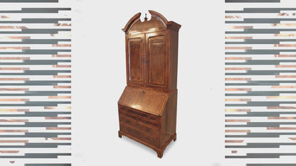 Trumeaux Secretaire scrivania cassettiera Luigi XVI Inglese vintage in noce