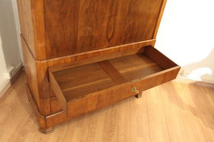 Leggio scrittoio credenza umbertino in rovere massello fine ottocento con cassetto in legno chiuso da serratura
