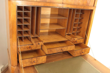 Splendido secretaire umberto scrittoio credenza umbertino in rovere massello con molteplici scomparti e cassetti pull-out