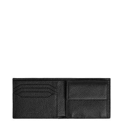 Montblanc portafoglio con portamonete 4 scomparti nero 220217